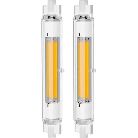 Ampoule LED R7S 118mm Dimmable 30W Équivalent 100W Halogène Blanc Chaud 3000K 2000LM Sans Scintillement Lot de 2 (1/4)
