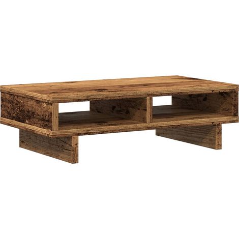 Supporto per monitor tavolo mobile ufficio legno vecchio 50 x 27 x 15 cm legno ingegnerizzato marrone 020045010