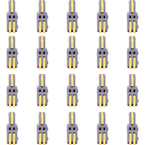 Bornier rapide 20 pièces, connecteur de fil 1 en 2 sorties, séparateur de câblage de type poussoir en forme de T SPLF12A (jaune) (1/5)