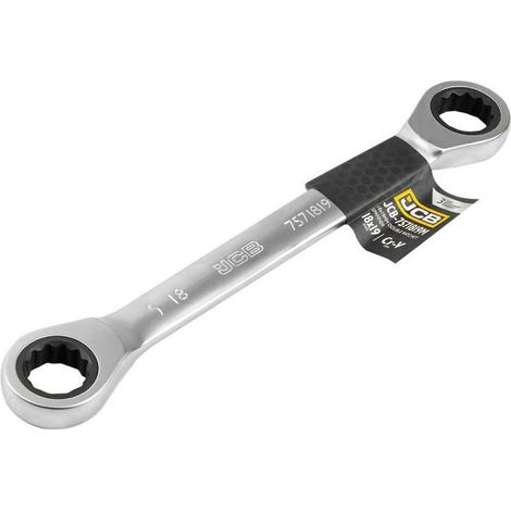 Llave de anillo doble con trinquete 18x19mm