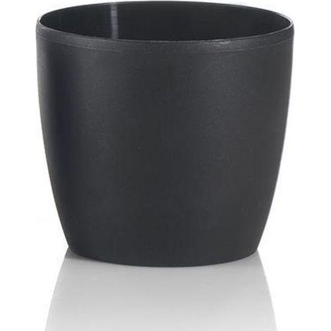 Runde Kunststoffvase "Madeira Colour" für Blumen und Pflanzen, für den Garten -14 cm / Weiss