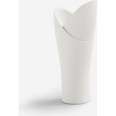 Vaso da esterno in polietilene a bocciolo per giardino Assia 115 - Bianco (1/3)
