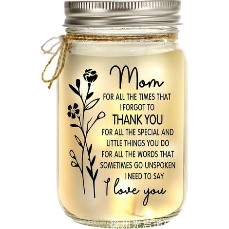 Cadeaux pour tante, Cadeaux d'anniversaire pour tante, Veilleuses en bocaux Mason pour tante, Meilleur cadeau d'anniversaire pour tante de la part de sa nièce ou de son neveu, Cadeaux pour tante à l'o (1/4)