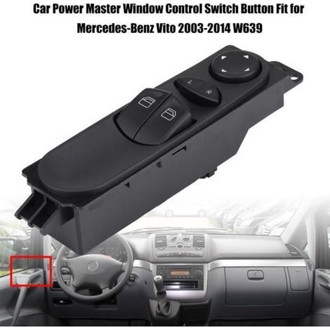 ALLIANDIS Interrupteur de commande de lève-vitre de voiture Pour Mercedes-Benz Vito 2003-2014 W639 HB058 (1/4)