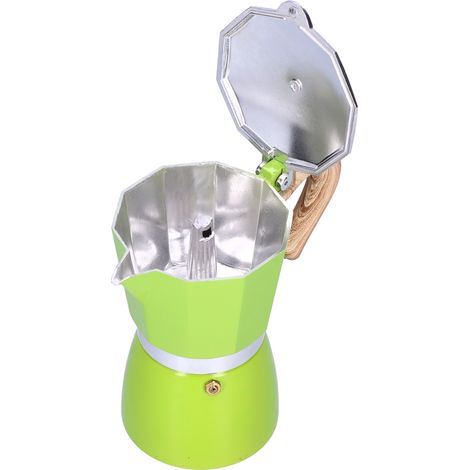 300-ml-Kaffeekanne, Moka-Kanne, Wasserkocher für Gasherd, Ethanolherd, Elektrothermischer Ofen, Grün (1/5)