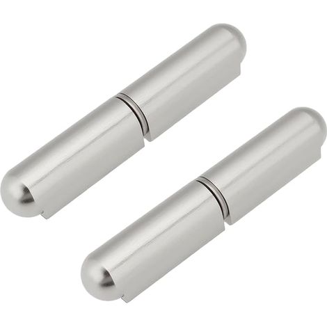 2 paires de charnières à souder de 80 mm, bande en 2 parties en acier inoxydable, rouleaux de portail, axe mâle à femelle (1/5)
