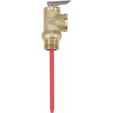 WYA-20 99 °C – 210 °F 0,7 MPa 102 PSI 3/4"-Thermostat-Sicherheitsventil für Warmwasserbereiter, Druck- und Temperaturbegrenzungsventil, Kupfer, 20 mm (1/5)