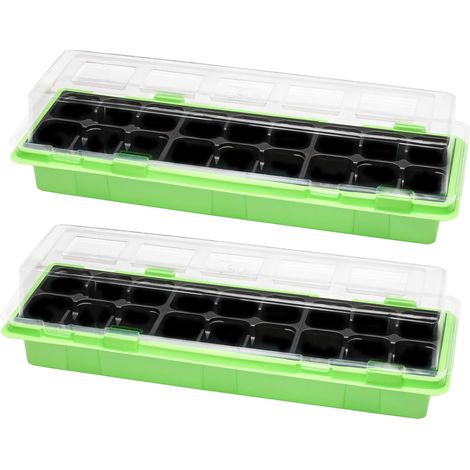 Garronda Mini serre de culture 47 x 16 cm Vert 2 pièces GD-0043