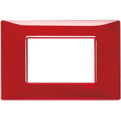 Vimar Plana Abdeckrahmen 3 Module Farbe Rubin 14653.51