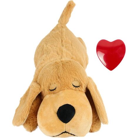 Peluche pour animaux de compagnie, type morsure, type battement de cœur (marron clair) (1/5)