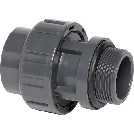 Steinbach PVC Übergangsverschraubung PN 10 D 50 / AG 1 1/2 O-Ring Übergangsverschraubung
