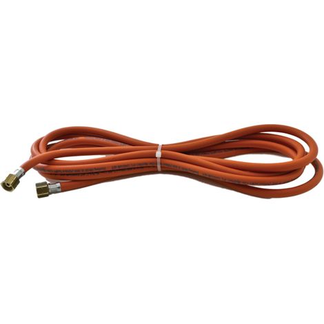 Guilbert Express – Tuyau caoutchouc 4.75M avec raccords sertis 3/8e gauche femelle – Flexible pour gaz – Compatible avec découpe à flamme (1/5)