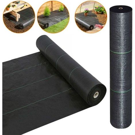 1 pièce de tissu anti-mauvaises herbes de 100 à 300cm, tissu de contrôle des mauvaises herbes, adapté aux allées de jardin et de paysage, 70g/carré (1/5)