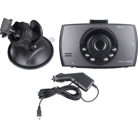 Caméra embarquée 2.2 pouces Full HD 1080P, enregistreur de route avec écran LCD, mode stationnement, capteur G, enregistrement en boucle, détection de mouvement (1/5)