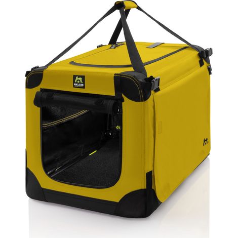 Maelson Soft Kennel Safran Gelb, 82 cm - faltbare Hunde-Transportbox