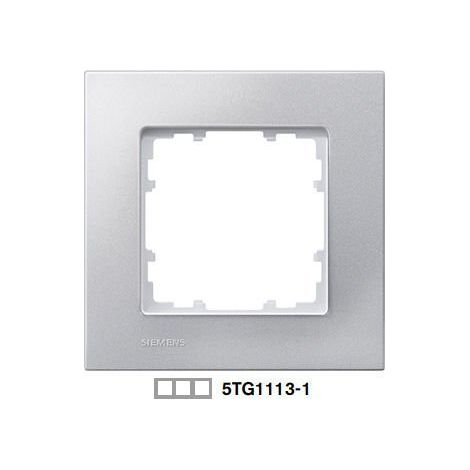 Marco 3 elementos 232x90mm en aluminio metalizado Siemens Delta MIRO 5TG11131