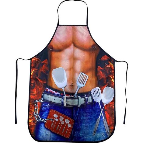 Grembiule da cucina sexy per uomo, grembiule da barbecue alla moda per uomo, grembiule elegante da cucina per uomo, grembiule per feste barbecue per adulti, idea regalo per uomo (1/5)