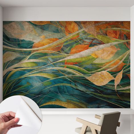Selbsthaftend Tapete für Wohnzimmer Schlafzimmer Küche - Wanddekoration Herbstlandschaft 152x104 cm (1/5)