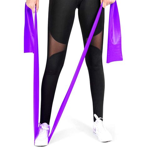 Bandes De Resistance - En Latex Naturel - 150 cm x 15 cm - Pour Reeducation, Yoga, Entrainement Physique A Domicile Ou En Salle - Lot De 5 (1/5)