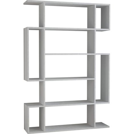 Bibliothèque en bois "Mito" 110 x 25,5 x 161 cm - Blanc (1/5)