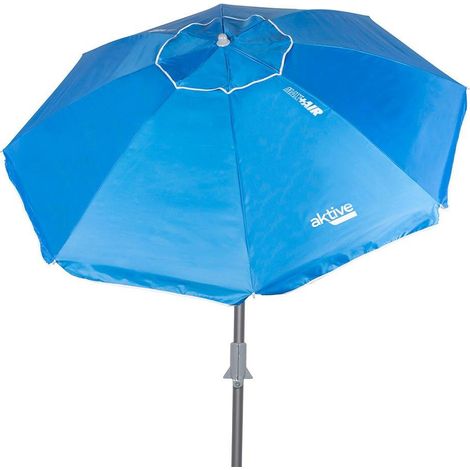 Aktive Strandsonnenschirm Blau Ø190 cm UV50 Schutz