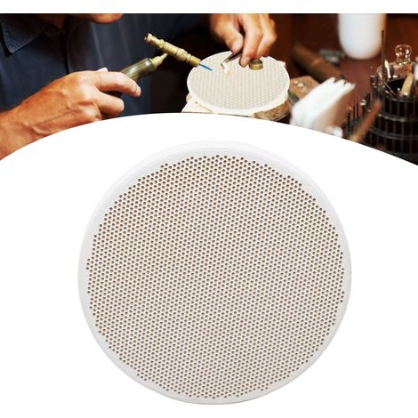 Lot de 2 plaques réfractaires alvéolaires pour le soudage de bijoux en or et argent plaque d'isolation thermique pour soudage haute température outil pour la fabrication d'or grande taille ronde. (1/5)