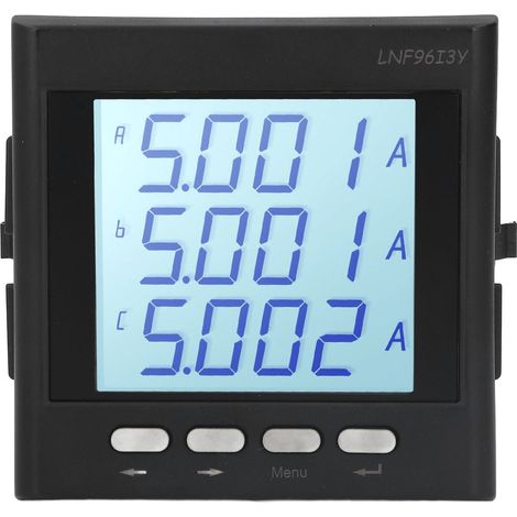 Tension Courant Compteur Triphasé Voltmètre Numérique LCD Affichage Ampèremètre Intelligent AC DC 80-270V (1/5)