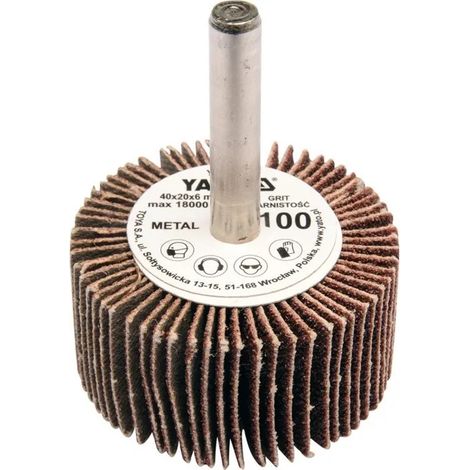 Roue à lamelles avec tige 40x20x6 p100 YT-83354 yato (1/2)