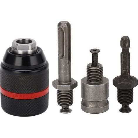 Mandrin de perçage sans clé à serrage automatique, 1/2 po, plage de serrage de 2 à 13 mm, outil à changement rapide, longueur hexagonale de 63 mm (1/5)