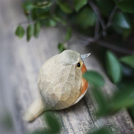 Dekorativer Vogelanhänger, Serie Planet Refuge, dicker Sperling, für drinnen und draußen (Beutel), Rotkehlchen, Einheitsgröße (1/5)
