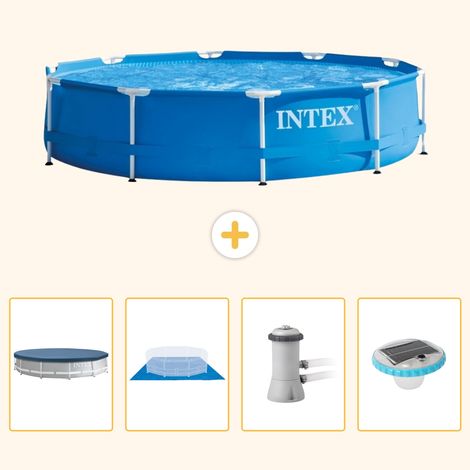 Intex Piscine Tubulaire Ronde - 366x76 cm - 5-pièces  S74 (1/5)