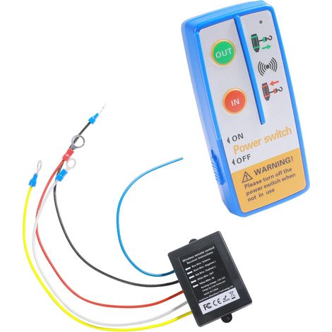 Télécommande Sans fil pour Remorque à Benne Basculante,Télécommande du Treuil,Kit Télécommande Treuil Sans Fil 12V,Télécommande pour Remorque Benne,Convient pour Les Voitures,Jeeps,SUV (1/5)