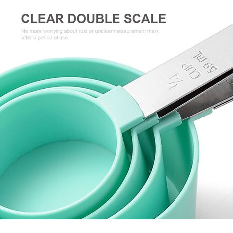 8PCS Measuring Spoons Measuring Cups Set for Dry and Liquid Ingredients Baking Utensils Stainless Steel Heat-Resistant Cookware Set Kitchen Gadgets (1/5)