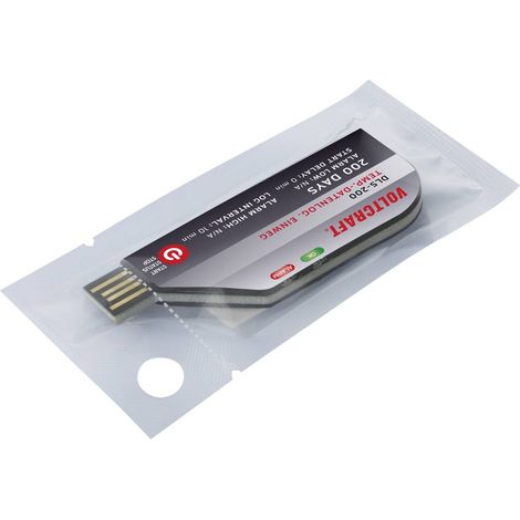 VOLTCRAFT VC-11576730 DLS-200 Data logger temperatura Misura: Temperatura -30 fino a 70 °C Datalogger monouso, Funzione (1/5)