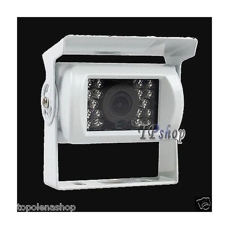 TELECAMERA RETROMARCIA 18 LED INFRAROSSI COLORI CAMPER AUTO 2.8mm 1000TVL