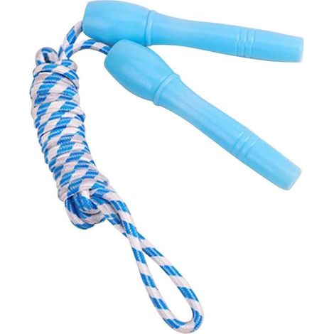 Corde à sauter pour enfants de 1 mètre, corde de fitness tressée, réglable, avec corde en bois. (1/3)