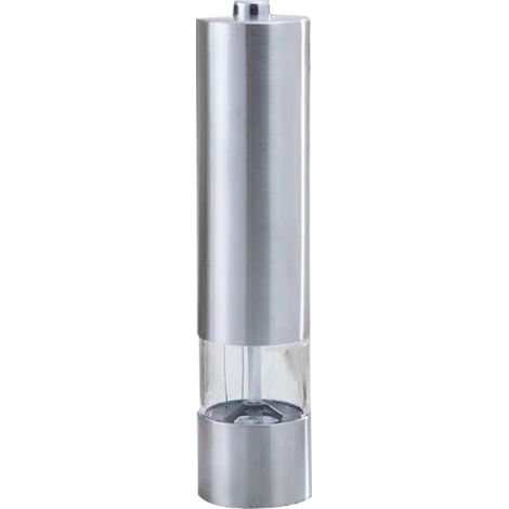 Pepper Grinder Electric Black Pepper Household Grinding Bottle Kitchen Bottle Stainless Steel Grinding, Silver, 1 Pcs (1/5)