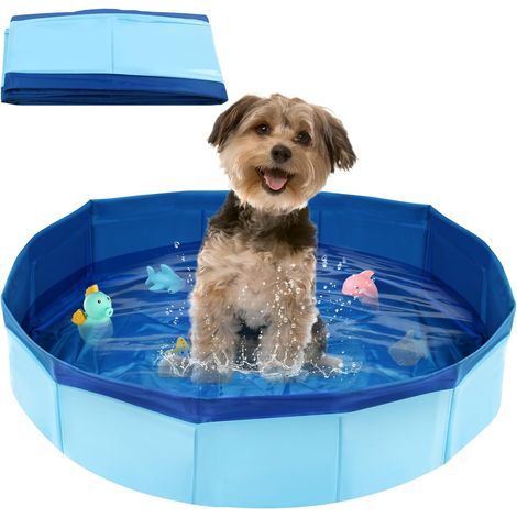 Faltbarer Pool, dickes PVC, rutschfester Boden, für Katzen und Hunde, zum Baden und Spielen (1/5)
