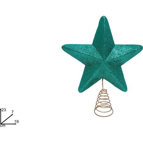 PUNTALE STELLA IN POLISTIROLO GLITTER TIFFANY