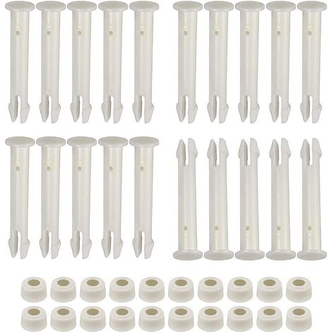 Lot de 20 goupilles et Joints pour piscines Hors-Sol de 33 à 61cm. Pièces en Plastique et Caoutchouc pour Cadre en métal Rond et rectangulaire. Idéal pour la Maintenance de Votre Piscine (1/4)