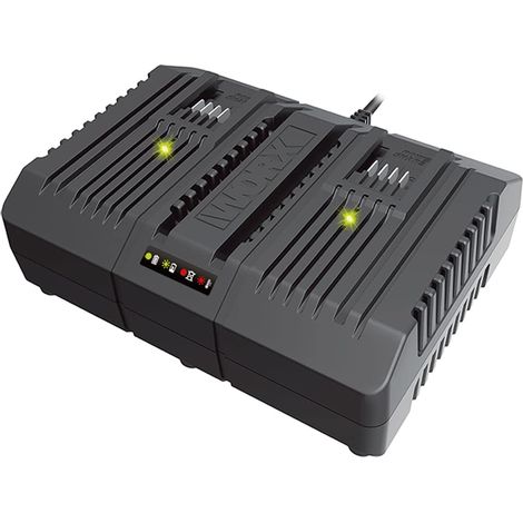 WORX WA3883 caricatore 20V doppio rapido da 2Ah + 2Ah -100W (1/5)