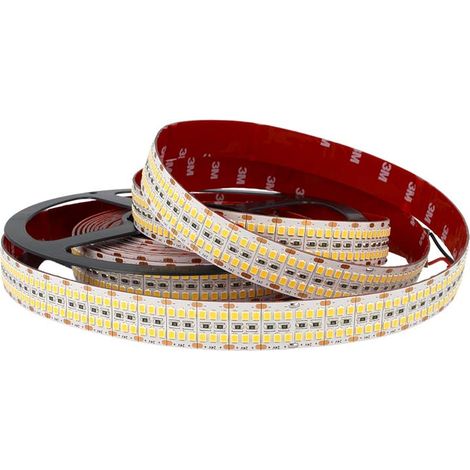24V Bobina Striscia Led 20mm 75W/M Bianco Caldo 2400 SMD 2835 5 Metri (1/3)