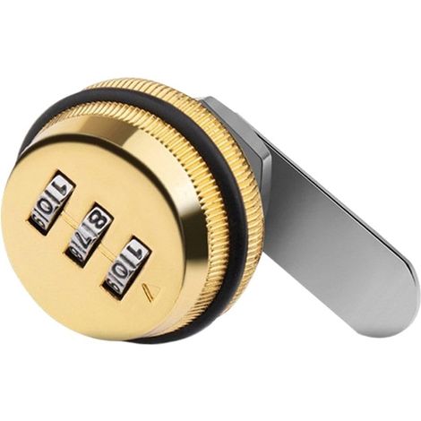 Serrure à clé pour meuble, serrure à combinaison à 3 chiffres pour tiroir, 20 mm, serrure pour porte de boîte aux lettres (1/5)