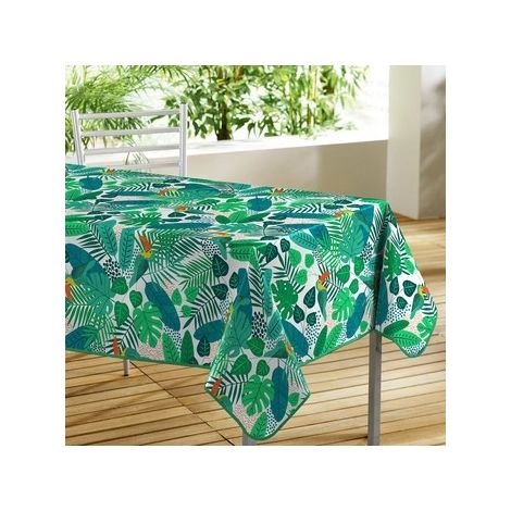 Nappe Rectangle 140 x 300 cm Carlita Blanc - PVC Imprimé - Livraison gratuite (1/3)