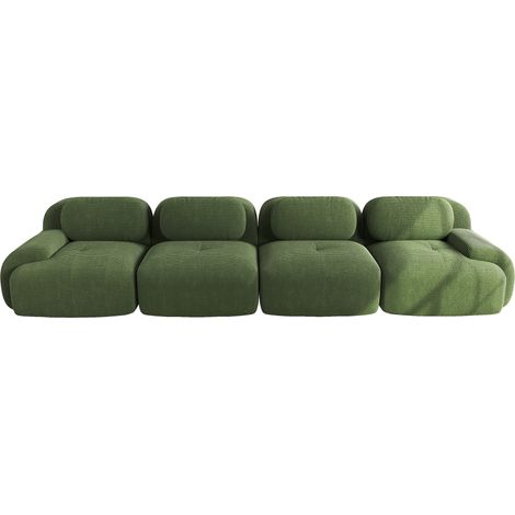 GagaCanapé 4 places en velours côtelé, vert (1/5)