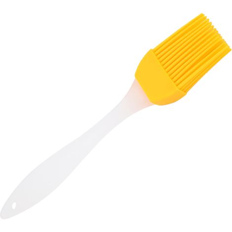 Pinceau de Nettoyage Barbecue en Silicone Jaune pour Camping et Extérieur (1/5)
