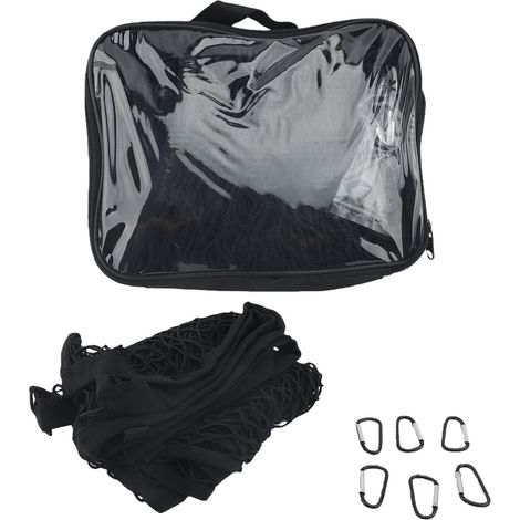 Organisateur maille chargement lit camion extensible 47,24x47,24 à 82,67x82,67 pouces, filet élastique avec sac rangement et boucles ATV SUV UTV (1/5)