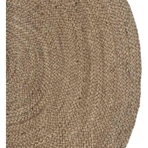 Tapis de surface ovale Gris 152 x 245 cm Jute