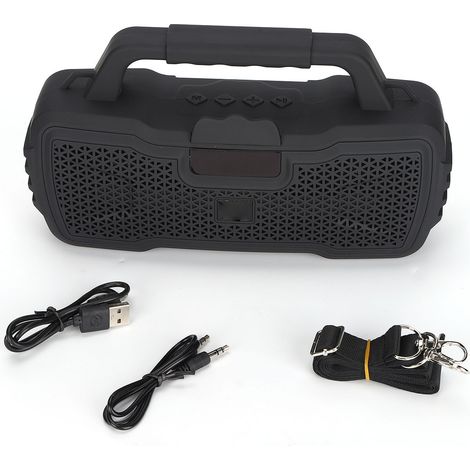 AK-355 Tragbarer Bluetooth-Lautsprecher mit LED-Licht, FM-Radio und kabellosem Outdoor-Lautsprecher
