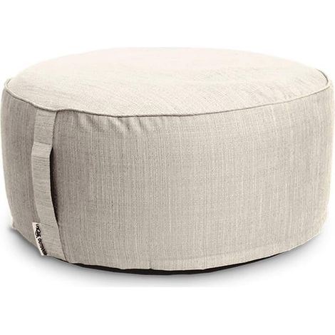 Lemetex UNIQUE Living® Deko- Aufblasbares Pouf-Sitzkissen Senna Ø 55 cm Höhe 25 cm sand